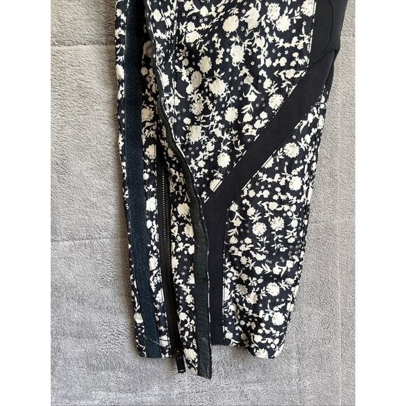 Free People Cargo Pants Small Black Floral Love You Back Utility Emo Grunge Boho - Picture 6 of 12